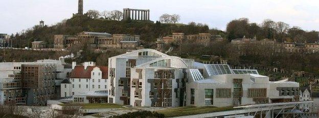 The Scottish Parliament in Edinburgh