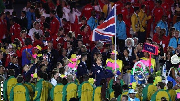 Andy Murray carries the flag for Team GB