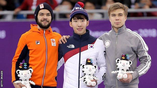 Speed skating medal winners