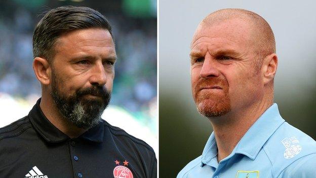 Aberdeen manager Derek McInnes and Burnley counterpart Sean Dyche