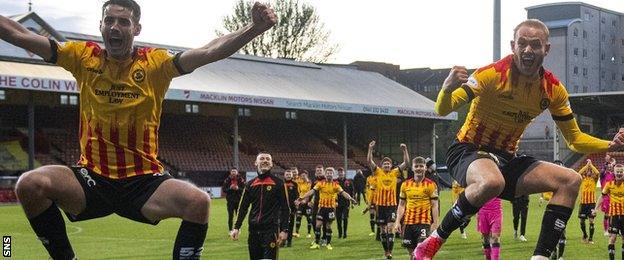 Partick Thistle celebrate