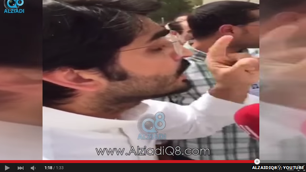 A passionate speech against sectarianism by journalist Abdullah Boftain was captured on video outside the mosque