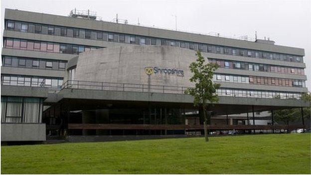 Shropshire Council's Shirehall in Shrewsbury