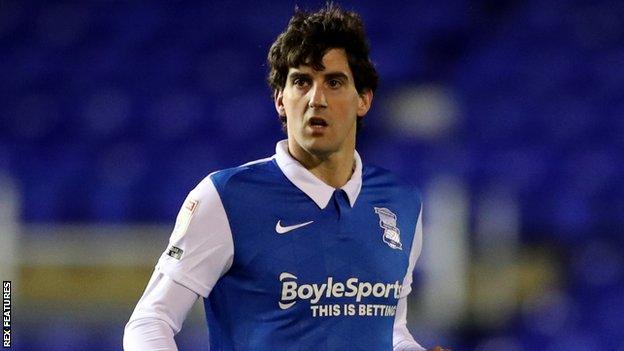 Mikel San Jose in action for Birmingham