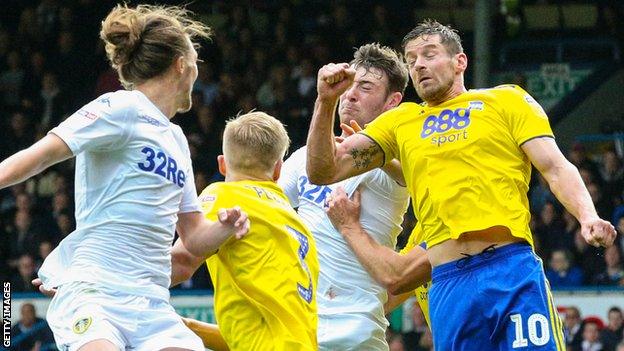 Ryan Edmondson (second right) has made two senior appearances for Leeds