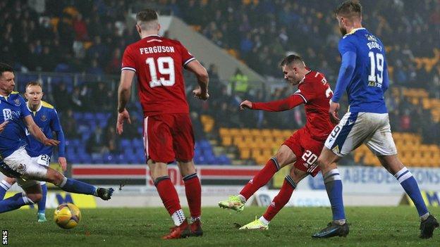 Aberdeen's Teddy Jenks made it 1-0 late on