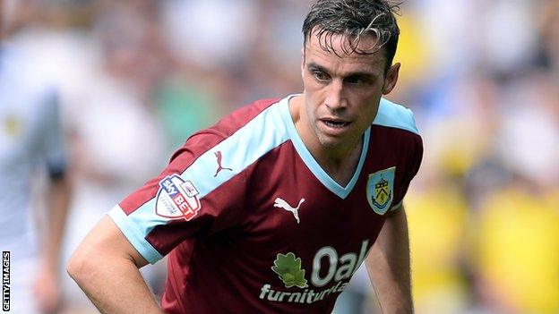 Michael Duff in action for Burnley