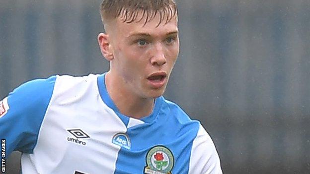 Hayden Carter in action for Blackburn