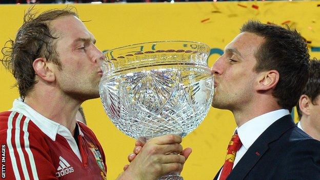 Alun Wyn Jones and Sam Warburton taste Lions success against Australia in 2013