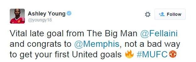 Ashley Young on Twitter