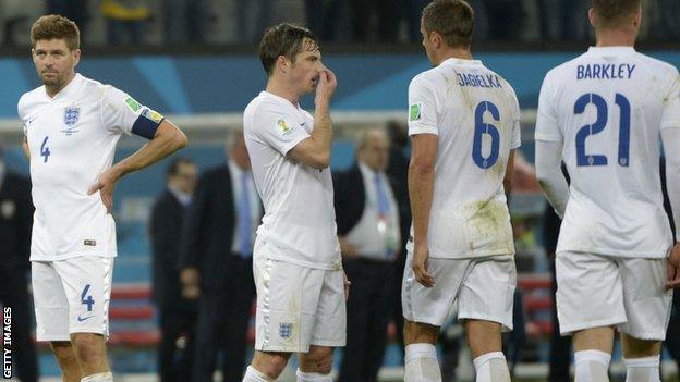 England are knocked out of the 2014 World Cup