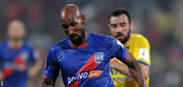 Nicolas Anelka in action for Mumbai City