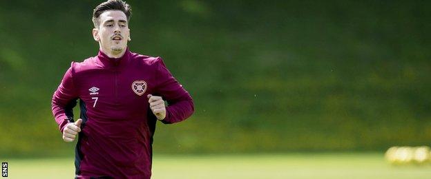 Hearts winger Jamie Walker