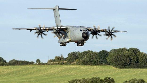 Latest A400M transport aircraft is delivered to the RAF