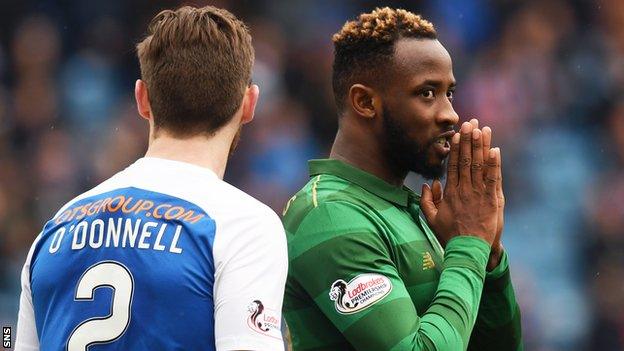 Kilmarnock defender Stephen O'Donnell and Celtic striker Moussa Dembele