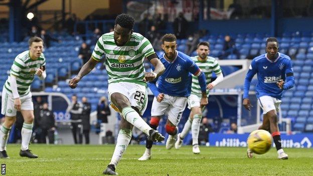 Celtic's Odsonne Edouard failed to beat Allan McGregor from the penalty spot