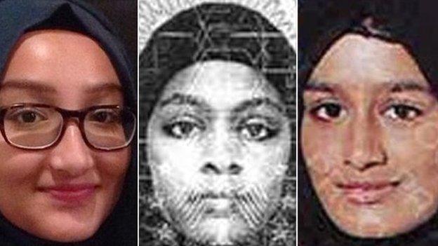 Kadiza Sultana, Amira Abase and Shamima Begum