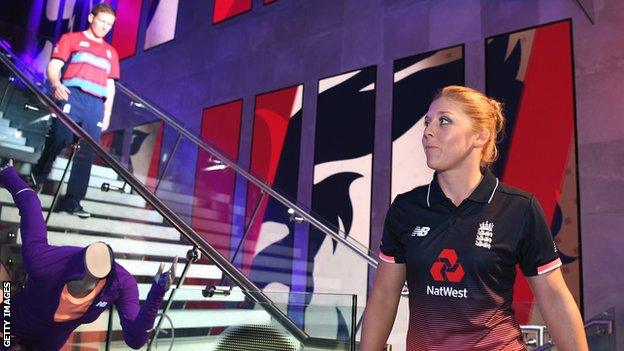 Heather Knight at the England kit launch