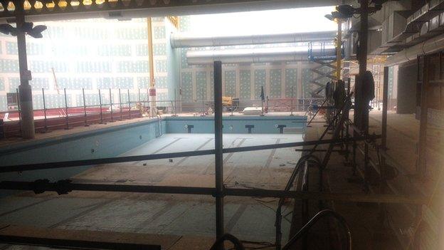 Work at Prestatyn's Nova centre pool