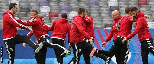 Wales training picture