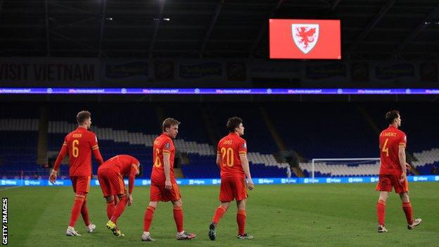 Wales players celebrate