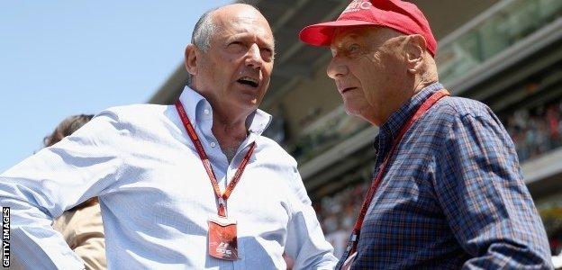 Ron Dennis and Niki Lauda