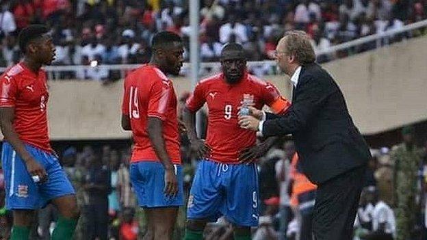 The Gambia coach Tom Saintfiet