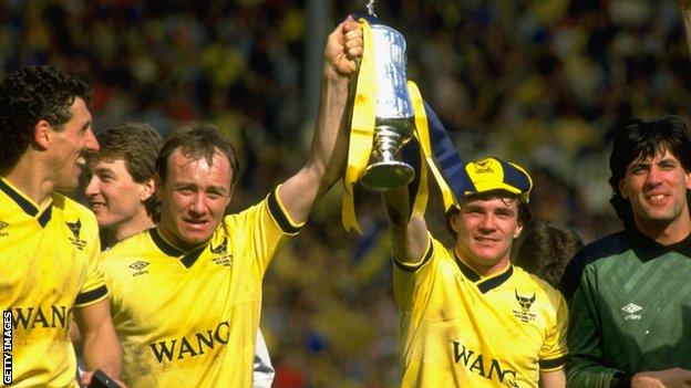 Oxford United won the League Cup in 1986