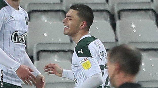 Adam Lewis celebrates his early goal against Sunderland