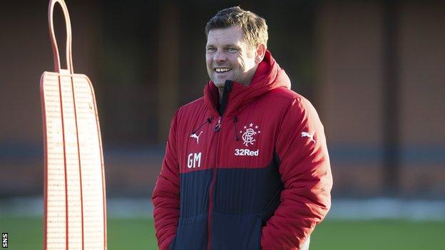 Graeme Murty surveys Rangers training