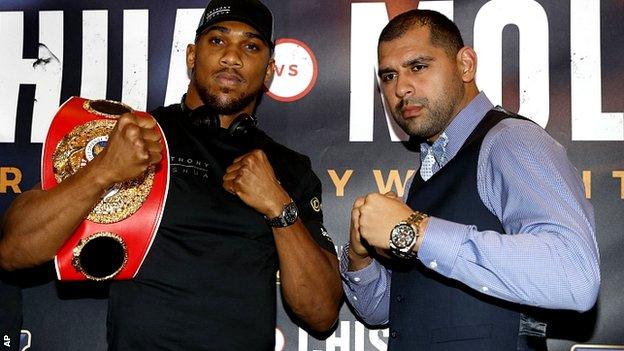 Anthony Joshua and Eric Molina