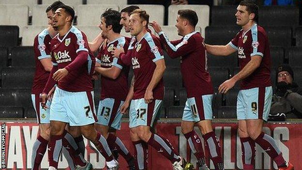 Burnley celebrate a goal