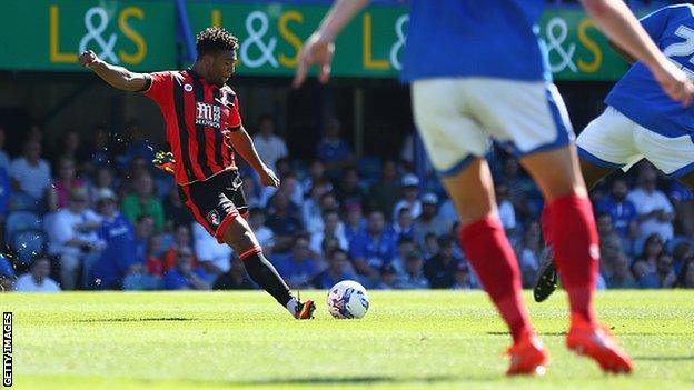 Winger Jordon Ibe in action for his new club Bournemouth in pre-season