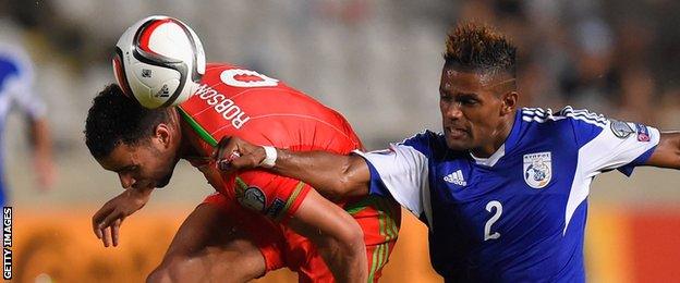 Hal Robson-Kanu in action against Cyprus