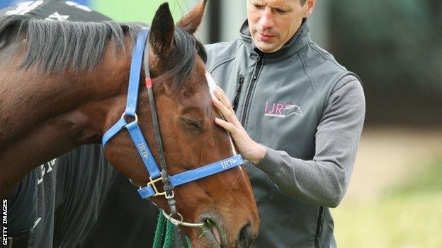 Nakeeta with trainer Iain Jardine in Melbourne