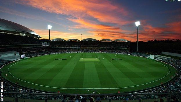 Adelaide Oval under the floodlights