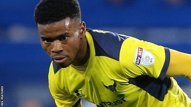 Malachi Napa in action for Oxford United