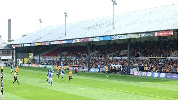 Rodney Parade was only a rugby ground until Newport County started playing there