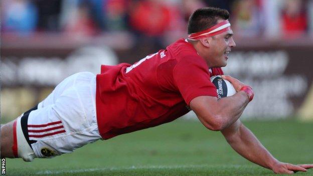 CJ Stander scored one of Munster's tries at Thomond Park