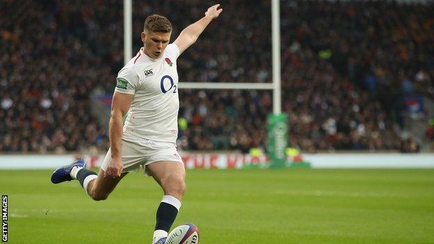 Owen Farrell in action for England