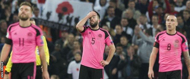 Scotland drop to fifth place in Group F