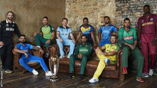 The World Cup captains in a posed photo shoot