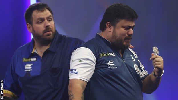 Adrian Lewis (left) with Danny Baggish (right)