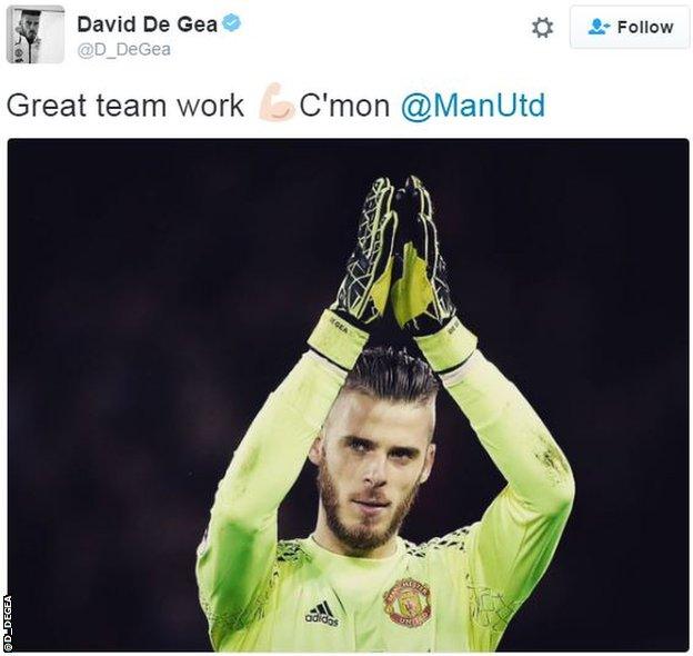 David de Gea tweet