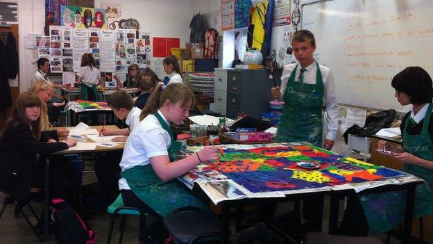 East Point Academy art class