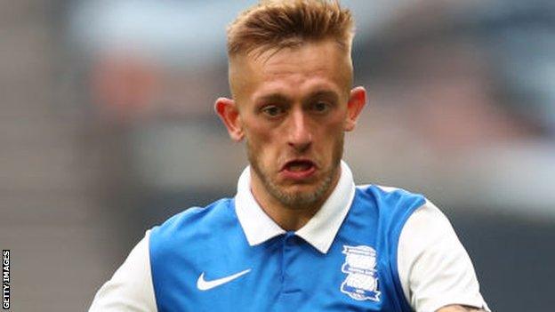 Charlie Lakin in a pre-season friendly for Birmingham