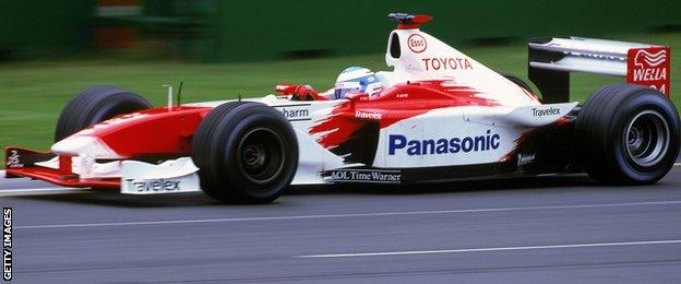 Mika Salo in the 2002 Toyota