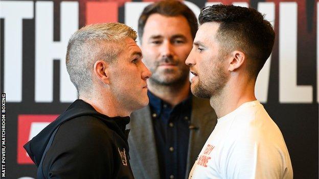 Liam Smith faces off with Anthony Fowler