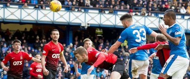 Rangers defender Russell Martin against Kilmarnock