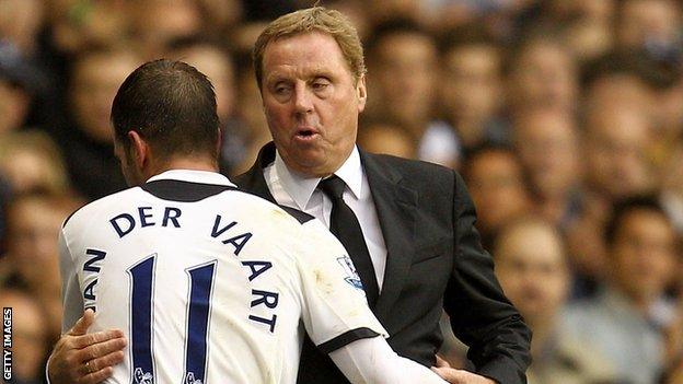 Rafael van der Vaart and Harry Redknapp